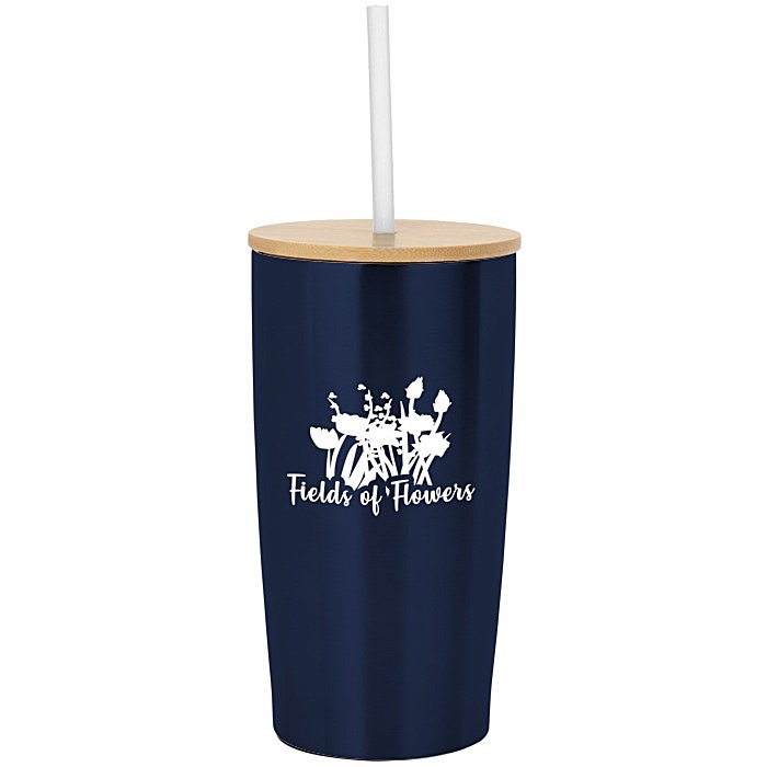 Custom Yowie Vacuum Tumbler with Bamboo Lid & Straw - 18 oz