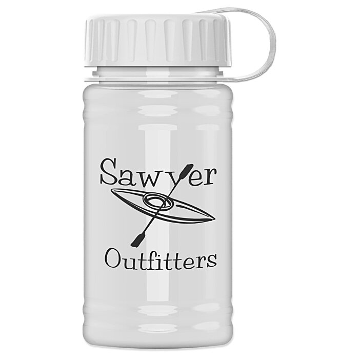 Custom Breaker Bottle with Tethered Lid - 16 oz