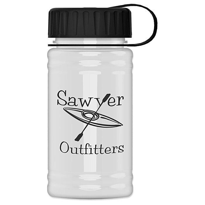 Custom Breaker Bottle with Tethered Lid - 16 oz