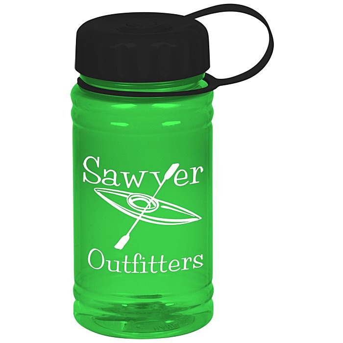Custom Breaker Bottle with Tethered Lid - 16 oz