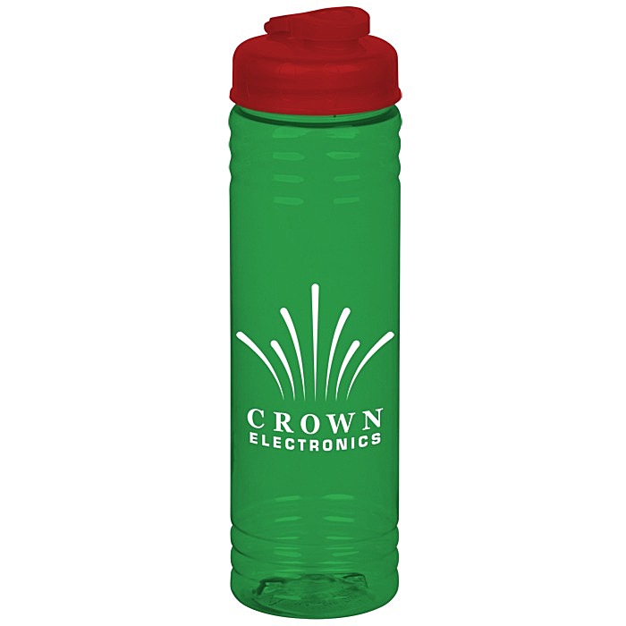 Custom Halcyon Water Bottle with Flip Drink Lid - 24 oz