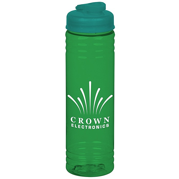 Custom Halcyon Water Bottle with Flip Drink Lid - 24 oz