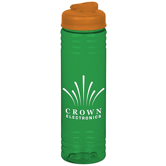 Custom Halcyon Water Bottle with Flip Drink Lid - 24 oz