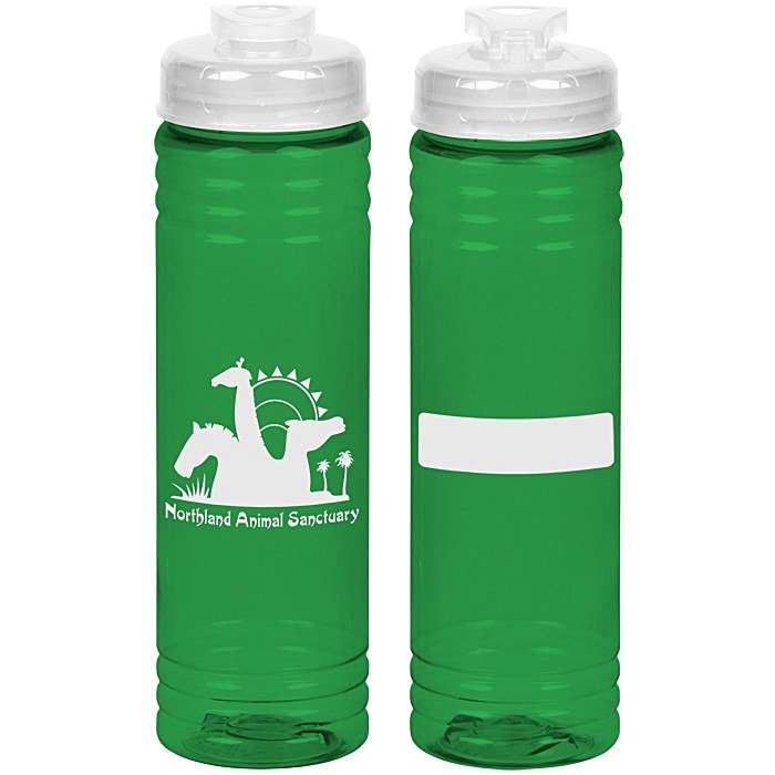 Custom ID Halcyon Water Bottle with Flip Drink Lid - 24 oz