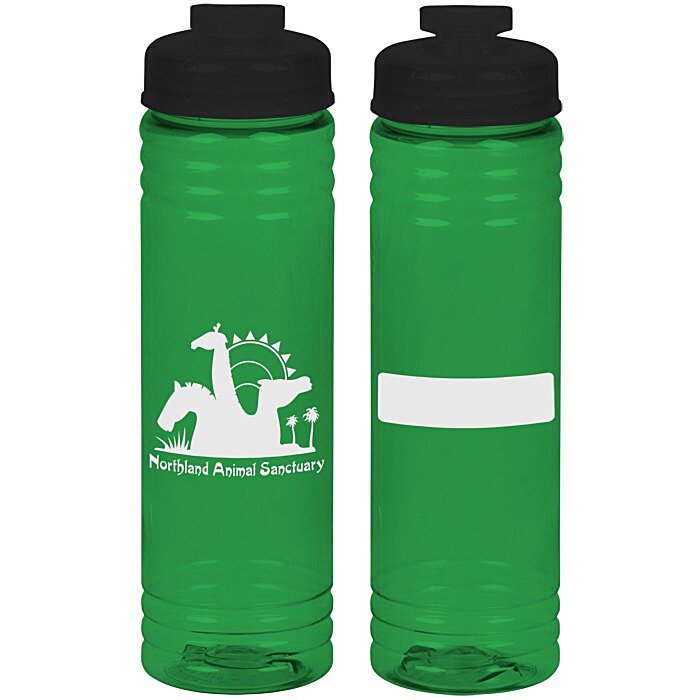 Custom ID Halcyon Water Bottle with Flip Drink Lid - 24 oz