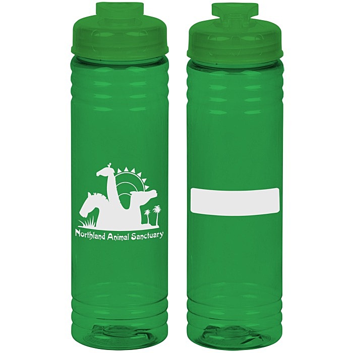 Custom ID Halcyon Water Bottle with Flip Drink Lid - 24 oz