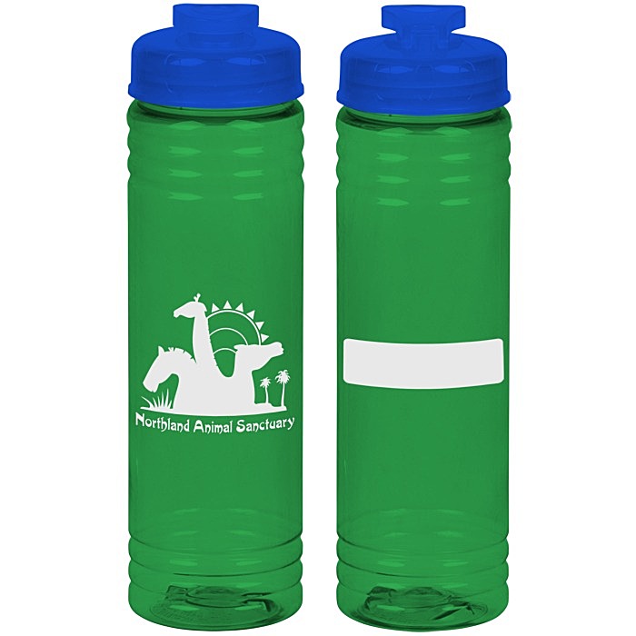 Custom ID Halcyon Water Bottle with Flip Drink Lid - 24 oz
