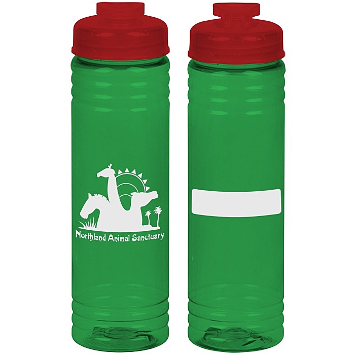 Custom ID Halcyon Water Bottle with Flip Drink Lid - 24 oz