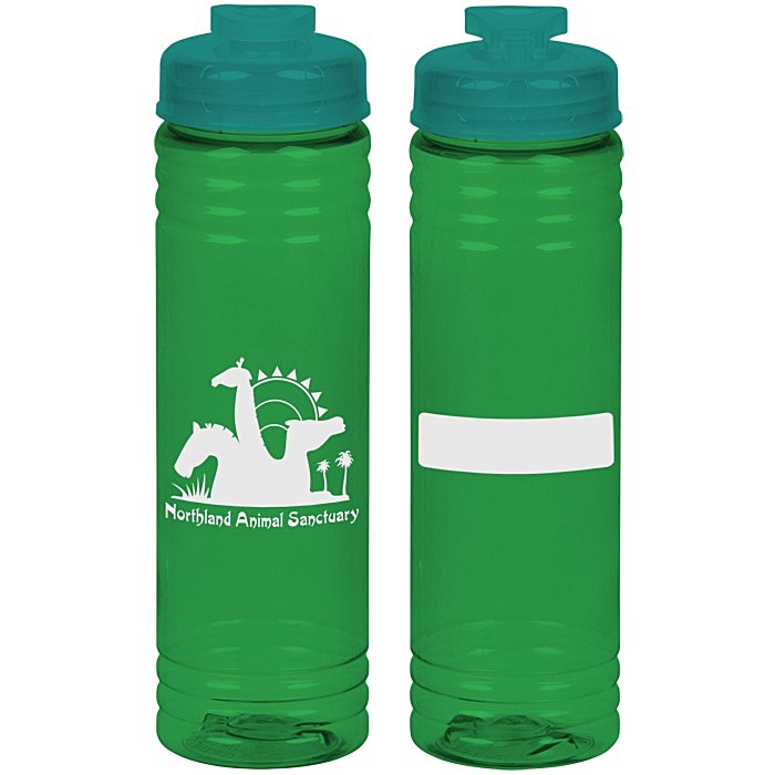 Custom ID Halcyon Water Bottle with Flip Drink Lid - 24 oz