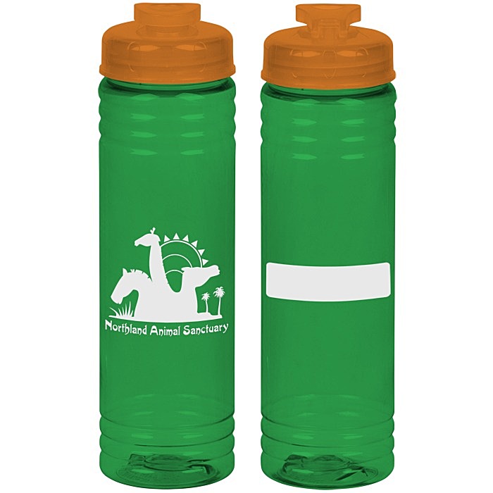 Custom ID Halcyon Water Bottle with Flip Drink Lid - 24 oz