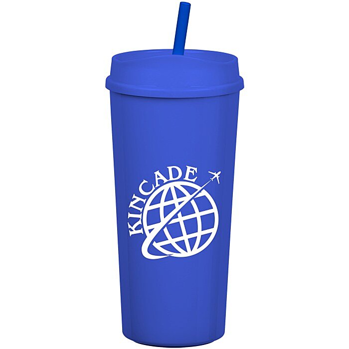Custom Roadmaster Tumbler with Straw - 18 oz - Black Interior