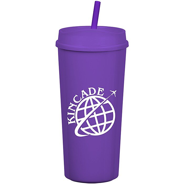 Custom Roadmaster Tumbler with Straw - 18 oz - Black Interior