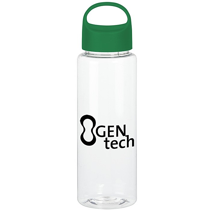 Custom Clear Impact Guzzler Sport Bottle with Oval Crest Lid - 32 oz
