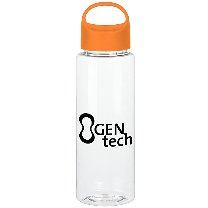 Custom Clear Impact Guzzler Sport Bottle with Oval Crest Lid - 32 oz