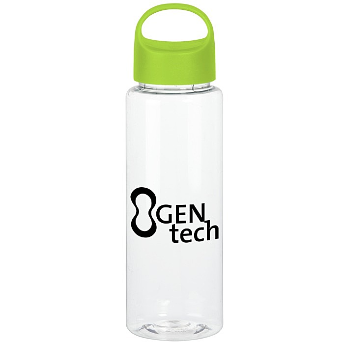 Custom Clear Impact Guzzler Sport Bottle with Oval Crest Lid - 32 oz