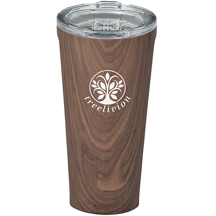 Custom Corkcicle Vacuum Tumbler - 16 oz - Wood