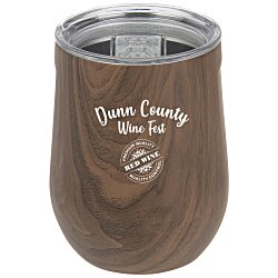 Custom Corkcicle Stemless Wine Cup - 12 oz - Wood