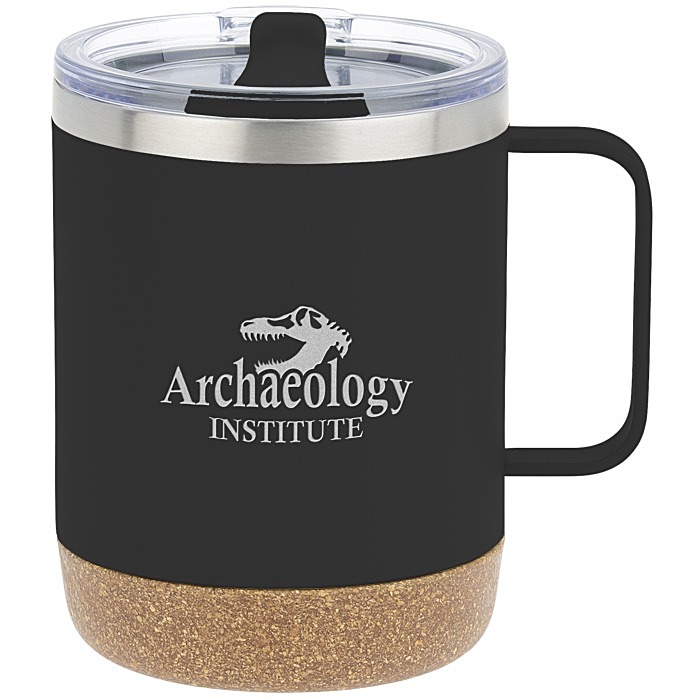 Custom Explorer Vacuum Camp Mug with Cork Bottom - 12 oz - Laser Engraved
