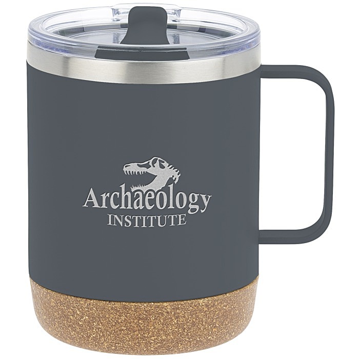 Custom Explorer Vacuum Camp Mug with Cork Bottom - 12 oz - Laser Engraved