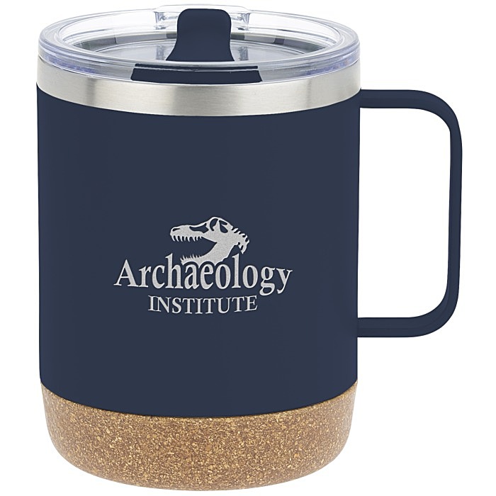 Custom Explorer Vacuum Camp Mug with Cork Bottom - 12 oz - Laser Engraved