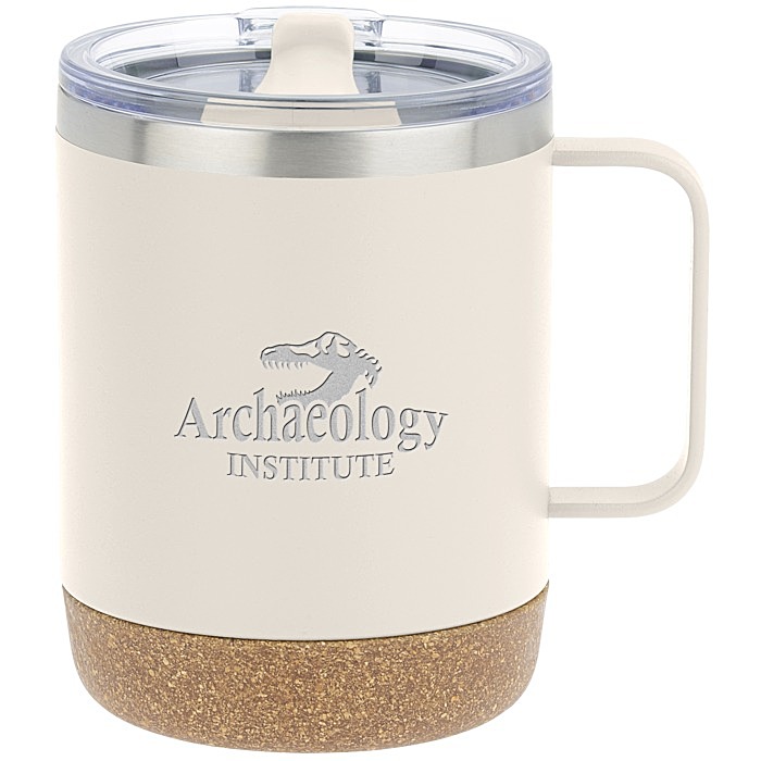 Custom Explorer Vacuum Camp Mug with Cork Bottom - 12 oz - Laser Engraved