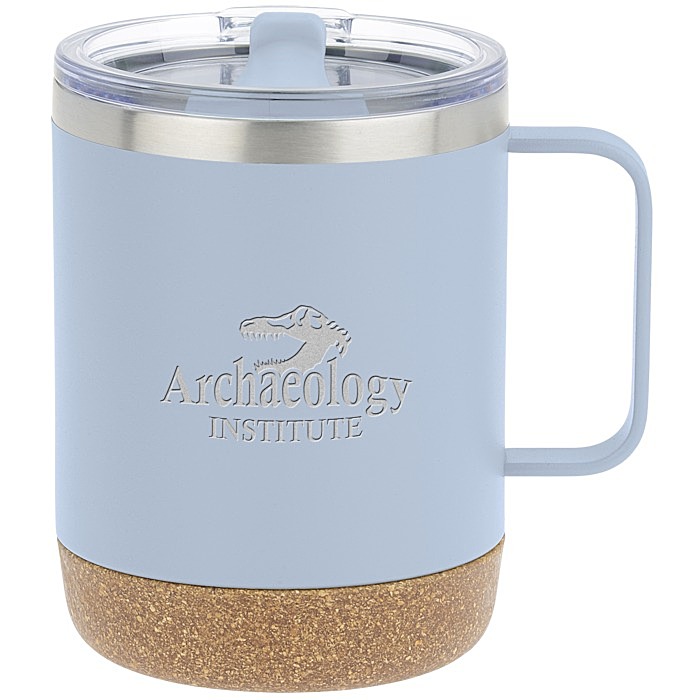 Custom Explorer Vacuum Camp Mug with Cork Bottom - 12 oz - Laser Engraved