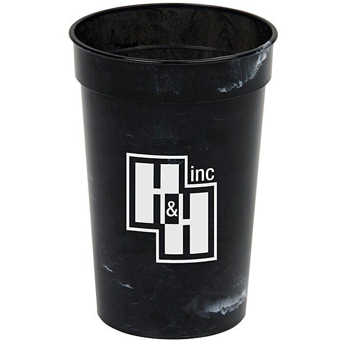 Custom Marble Stadium Cup - 17 oz