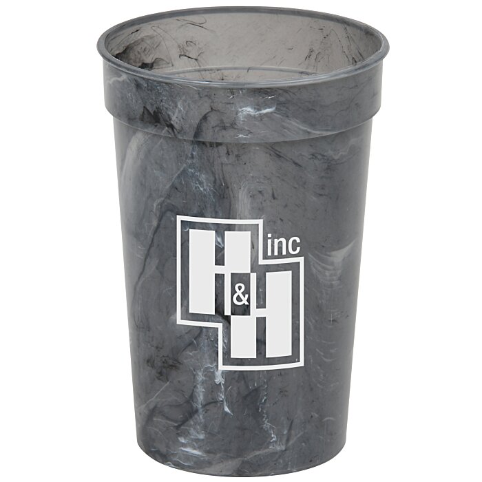 Custom Marble Stadium Cup - 17 oz