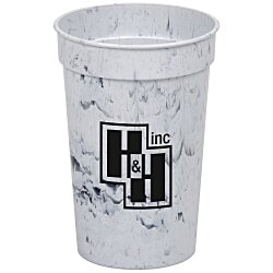 Custom Marble Stadium Cup - 17 oz