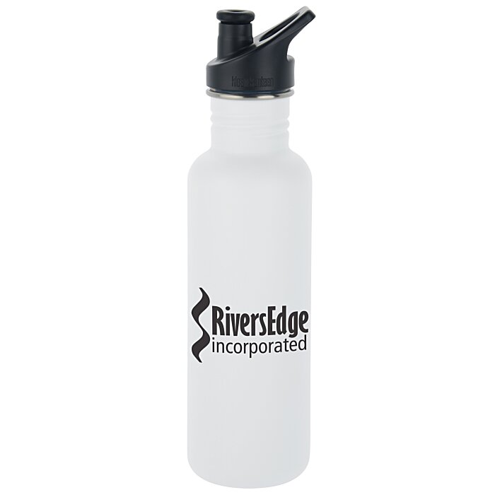 Custom Klean Kanteen Classic Stainless Bottle with Sport Cap - 27 oz