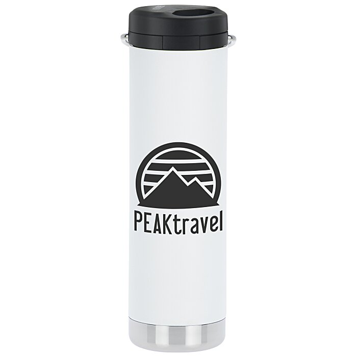 Custom Klean Kanteen TKWide Vacuum Bottle with Straw Lid - 20 oz