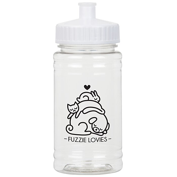 Custom Clear Impact Ring Water Bottle - 16 oz