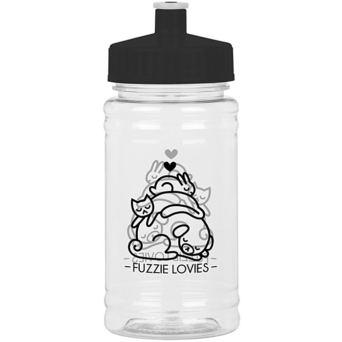 Custom Clear Impact Ring Water Bottle - 16 oz
