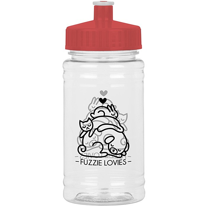 Custom Clear Impact Ring Water Bottle - 16 oz
