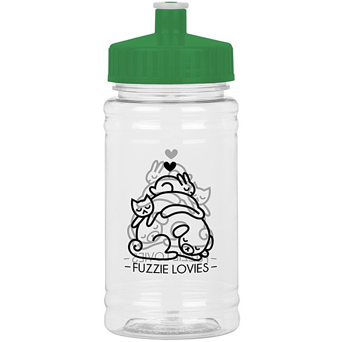 Custom Clear Impact Ring Water Bottle - 16 oz