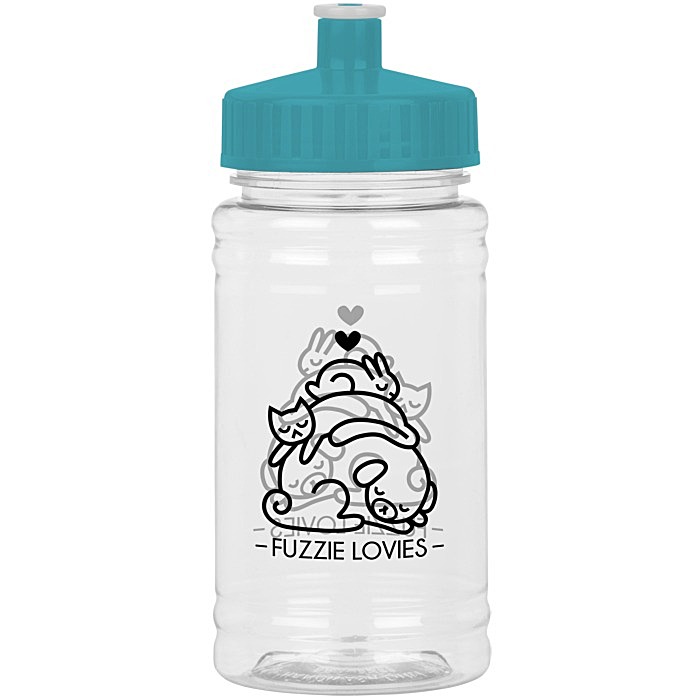 Custom Clear Impact Ring Water Bottle - 16 oz