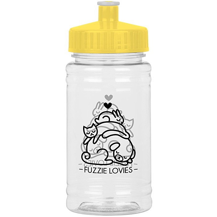 Custom Clear Impact Ring Water Bottle - 16 oz