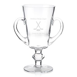 Custom Trophy Cup Glass Award - 9 inches