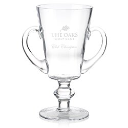 Custom Trophy Cup Glass Award - 10 inches