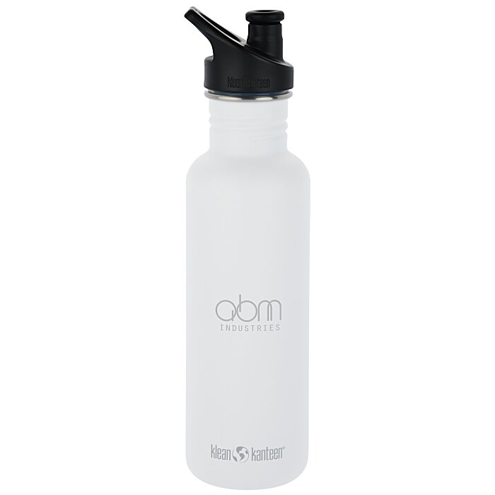 Custom Klean Kanteen Classic Stainless Bottle with Sport Cap - 27 oz - Laser Engraved