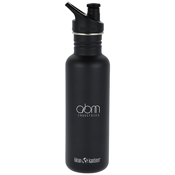 Custom Klean Kanteen Classic Stainless Bottle with Sport Cap - 27 oz - Laser Engraved
