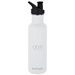 Custom Klean Kanteen Classic Stainless Bottle with Sport Cap - 27 oz - Laser Engraved