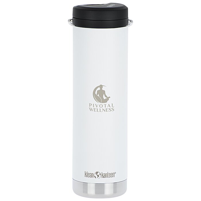 Custom Klean Kanteen TKWide Vacuum Bottle with Straw Lid - 20 oz - Laser Engraved