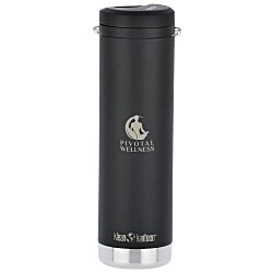 Custom Klean Kanteen TKWide Vacuum Bottle with Straw Lid - 20 oz - Laser Engraved