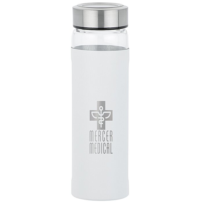 Custom Rideau Glass Bottle with Aluminum Sleeve - 18 oz.