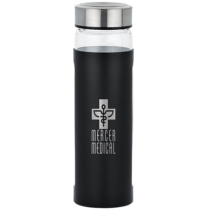 Custom Rideau Glass Bottle with Aluminum Sleeve - 18 oz.