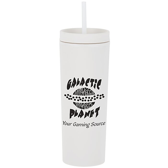 Custom Dash Soft-Touch Acrylic Tumbler with Straw - 17 oz