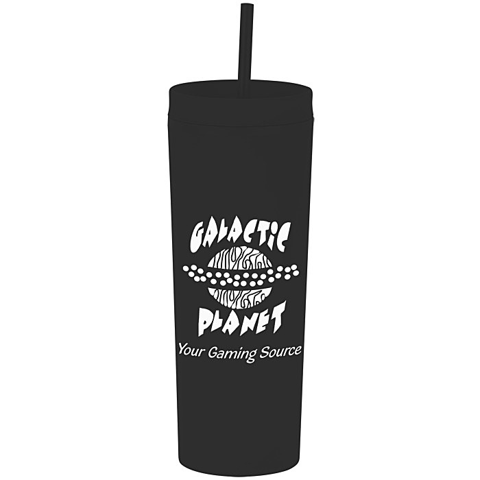 Custom Dash Soft-Touch Acrylic Tumbler with Straw - 17 oz