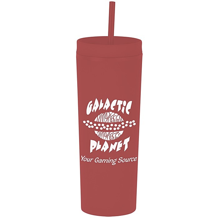 Custom Dash Soft-Touch Acrylic Tumbler with Straw - 17 oz