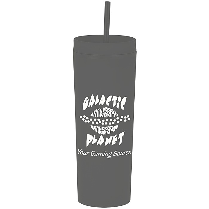 Custom Dash Soft-Touch Acrylic Tumbler with Straw - 17 oz